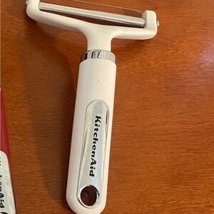KitchenAid White Cheese Slicer with Silver Accents